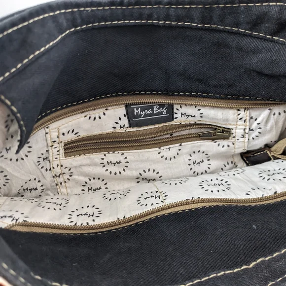 Myra Bag Brown & Black Aztec Crossbody with Cream Accents - Picture 7 of 16